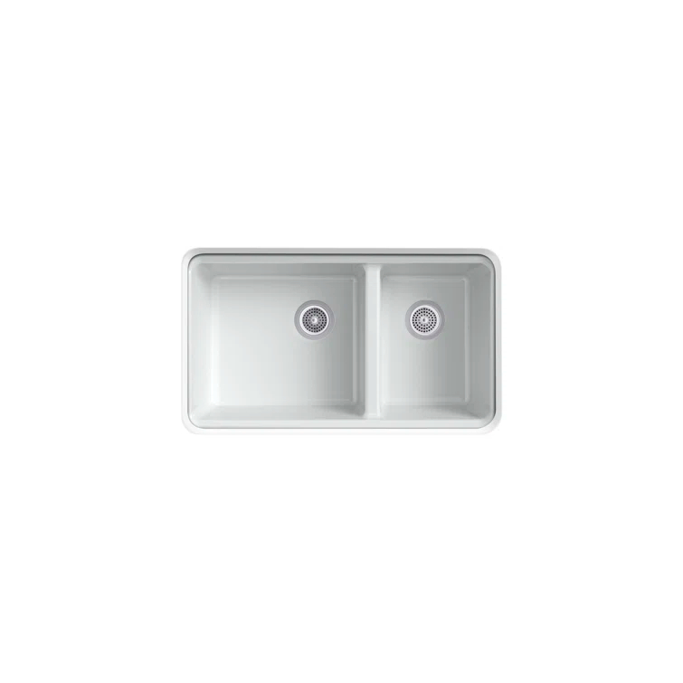 Riverby 33" L x 22" W Double Basin Undermount Kitchen Sink