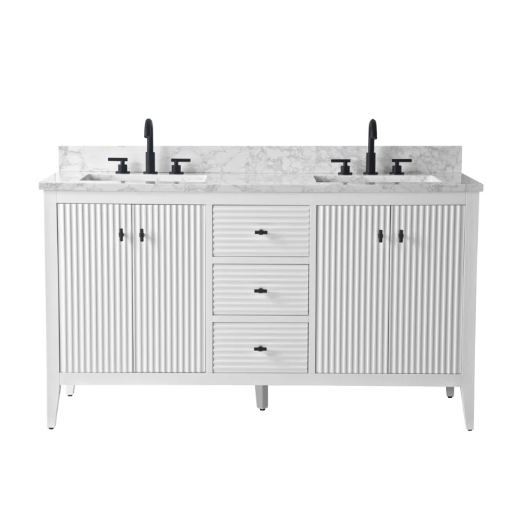 60" Double Bathroom Vanity Set