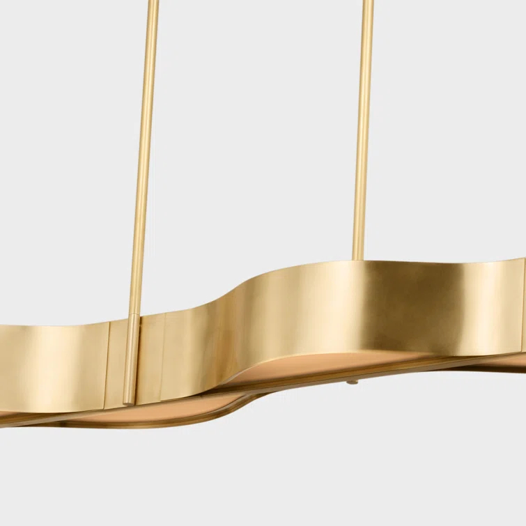 Antique Burnished Brass 60" Linear LED Pendant Light