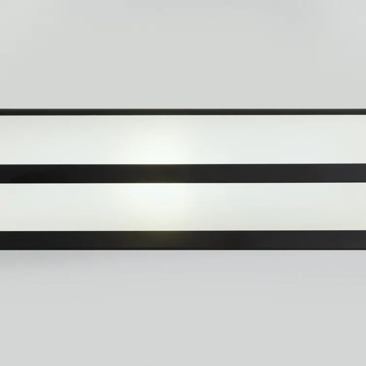Midnight Black Satin Etched Glass 3-Light Vanity Fixture