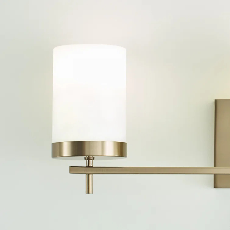 Generation Lighting 3-Light Zire Modern Bath Fixture Wall Lamp Satin Brass 4490303-848, Bathroom Light Fixture for Home Décor, Wall Sconce Vanity Light Fixture and Bathroom Accessory