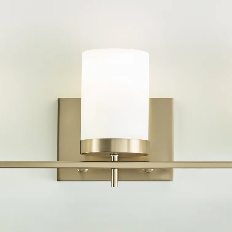 Generation Lighting 3-Light Zire Modern Bath Fixture Wall Lamp Satin Brass 4490303-848, Bathroom Light Fixture for Home Décor, Wall Sconce Vanity Light Fixture and Bathroom Accessory