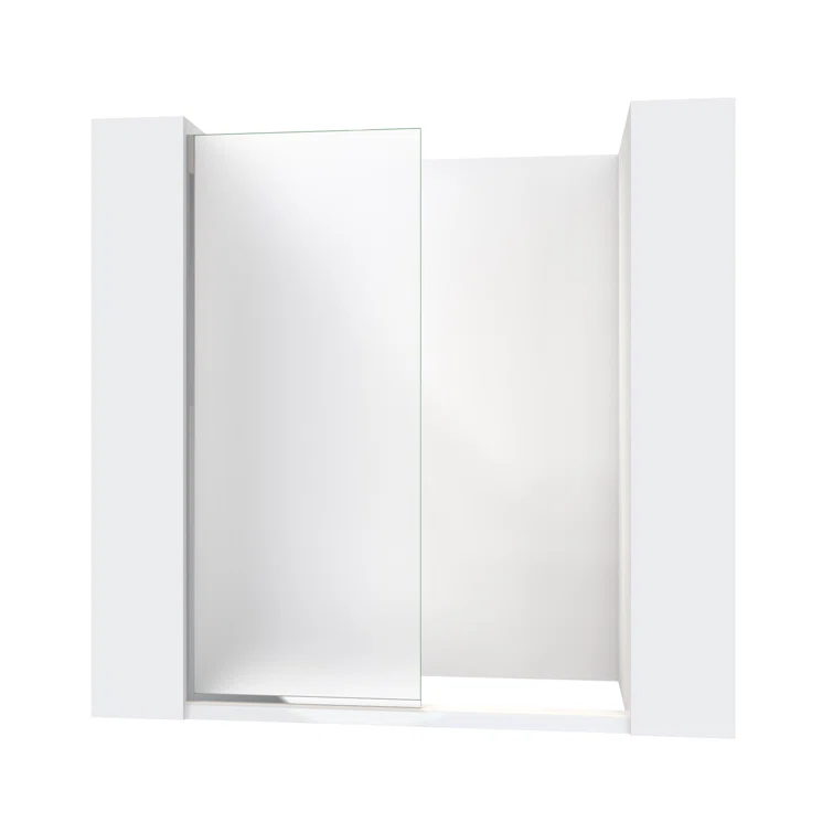 DreamLine Linea 30 in. W x 72 in. H Frameless Shower Screen in Brushed Nickel