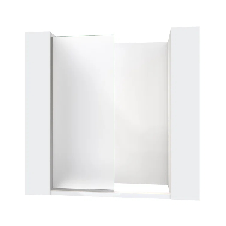 DreamLine Linea 30 in. W x 72 in. H Frameless Shower Screen in Brushed Nickel