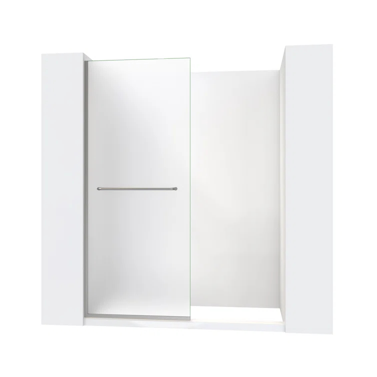 DreamLine Linea 30 in. W x 72 in. H Frameless Shower Screen with Towel Bar