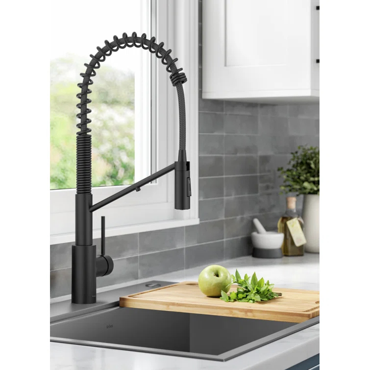 Oletto 2-in-1 Pull-Down Single Handle Kitchen Faucet