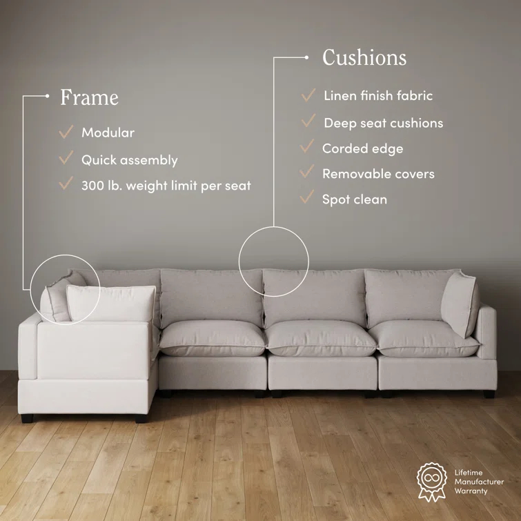 Modern Upholstered Cloud Sectional