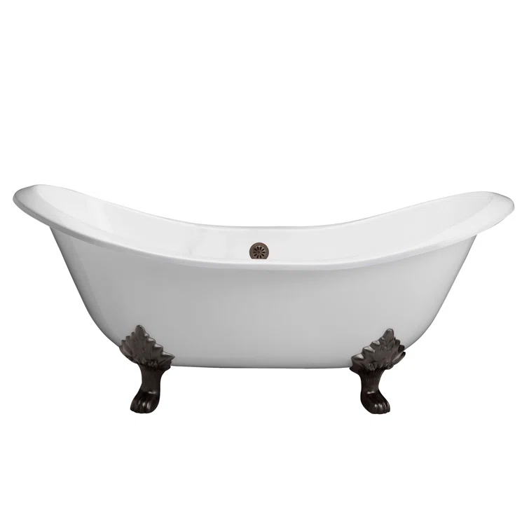 Marshall 71'' x 30.5'' Freestanding Soaking Cast Iron Bathtub