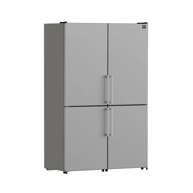 Guardia 46.8-Inch Side-by-Side Bottom Freezer Refrigerator Stainless Steel, 21.6 cu.ft.