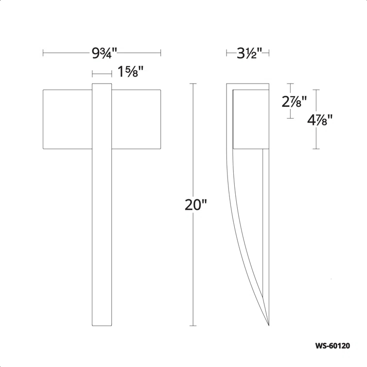 Curvana Aluminum LED Flush Mounted Sconce
