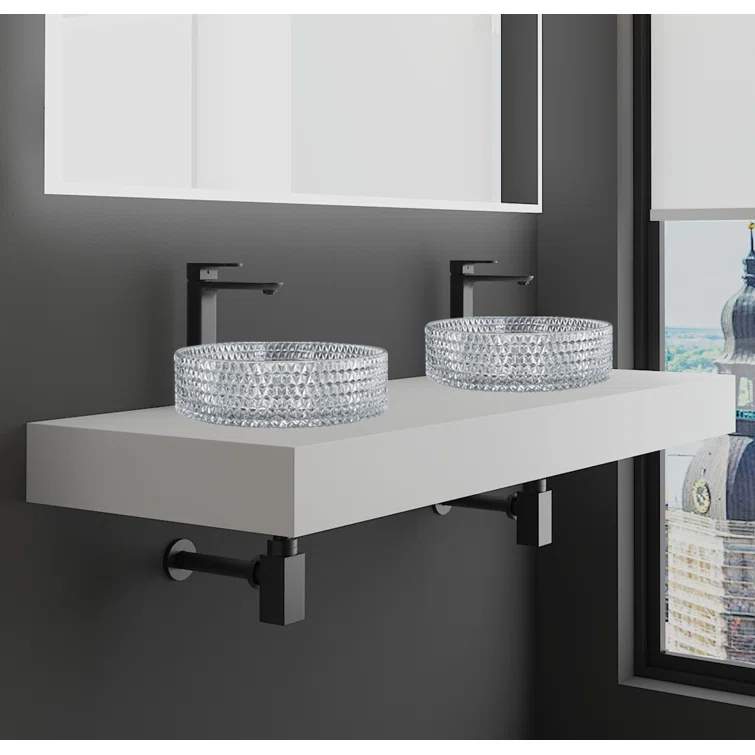 Scotch 14" Glass Circular Bathroom Vessel Sink - Timeless Collection