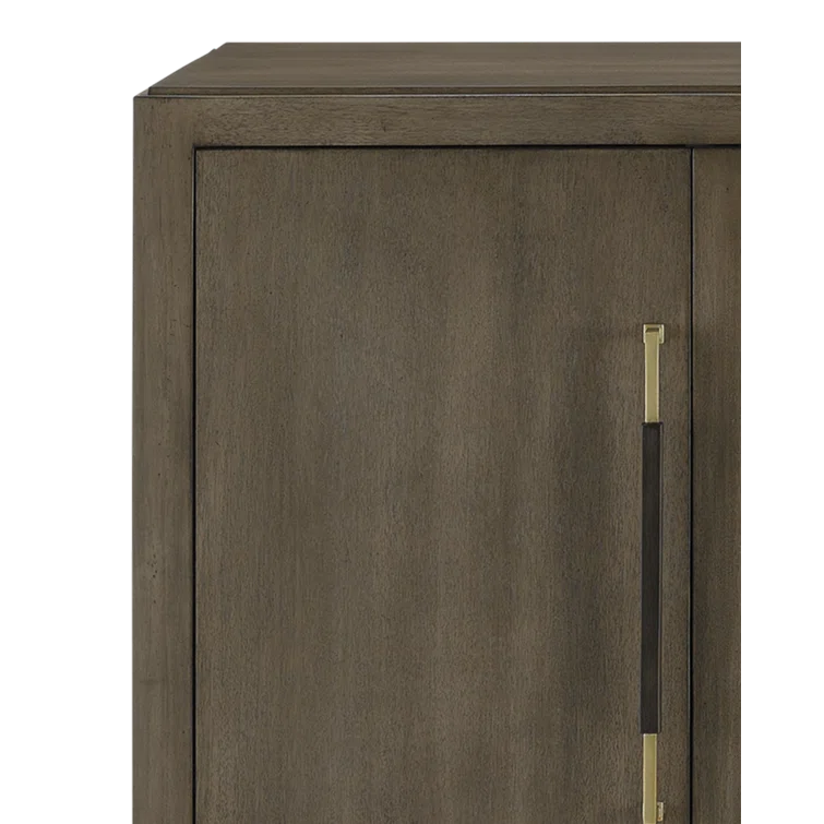 Verona 67'' Chanterelle Mahogany Sideboard with Brass Accents