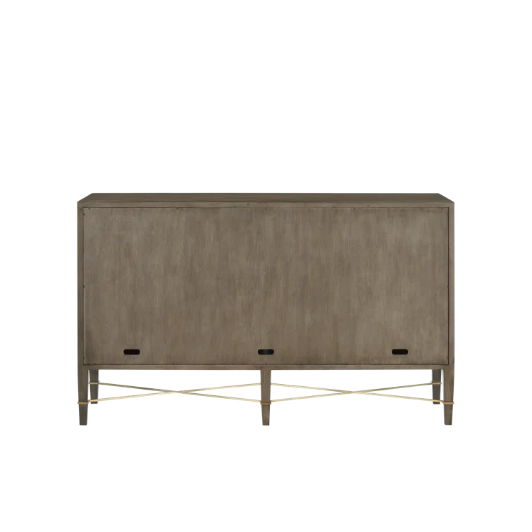 Verona 67'' Chanterelle Mahogany Sideboard with Brass Accents