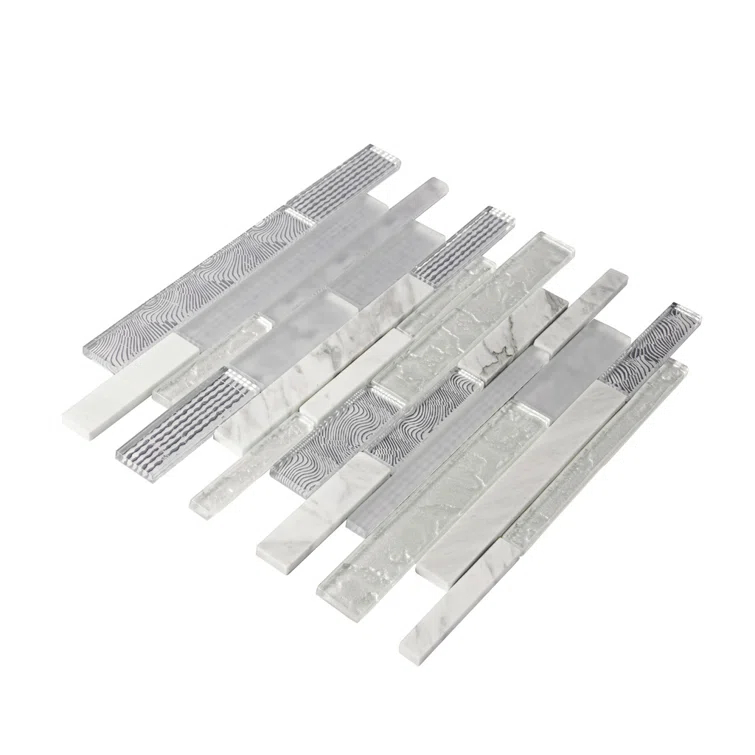 11.8" x 11.8" Glass Linear Mosaic Wall & Floor Tile