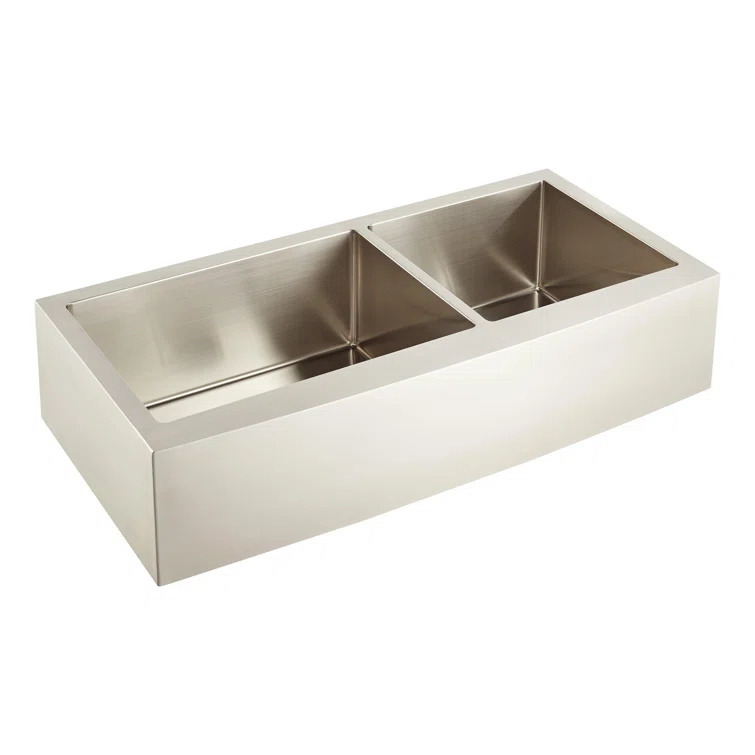 Fournier 42" L Double Basin Farmhouse / Apron Kitchen Sink