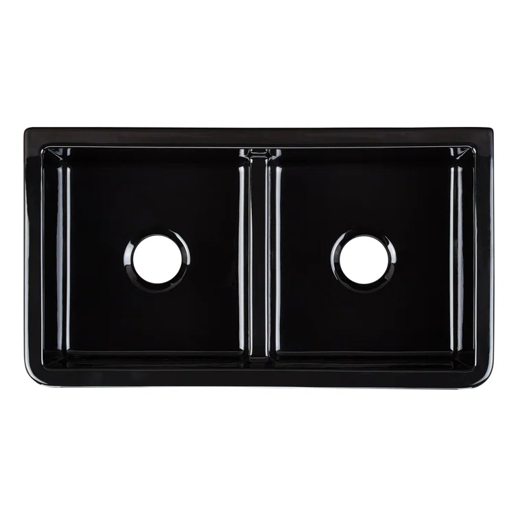 Grigham 33" L Double Basin Farmhouse / Apron Kitchen Sink