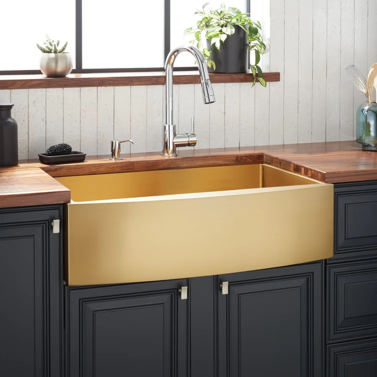 33'' L Farmhouse / Apron Single Bowl Stainless Steel Kitchen Sink