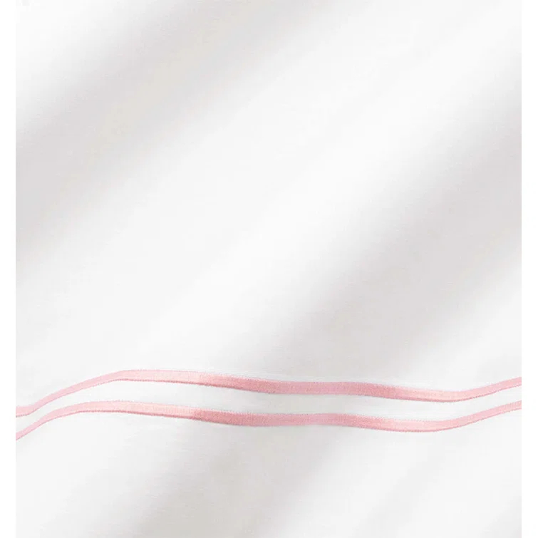 Euro White Cotton Satin Embroidered Pillow Sham