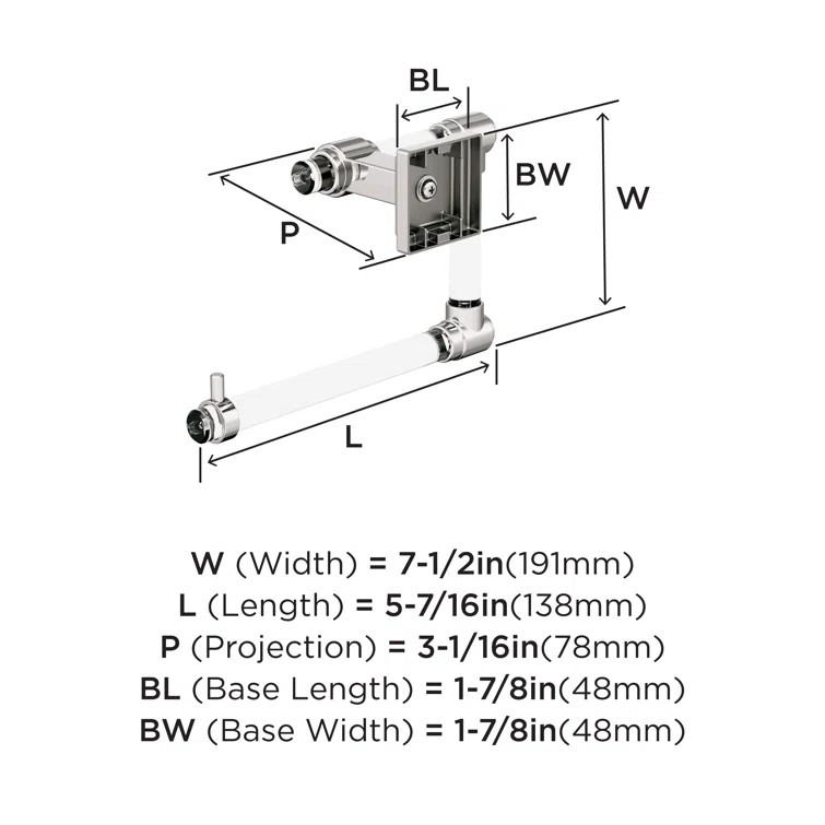 Glacio Clear/Polished Nickel Open Towel Ring