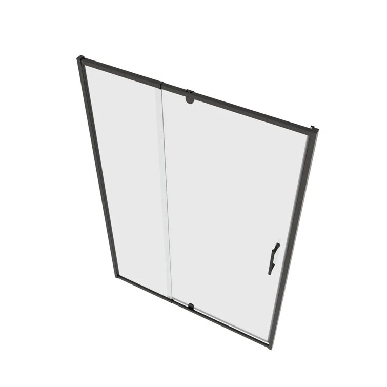 38-42" W x 71" H Flush Glass Shower Door Reversible Installation