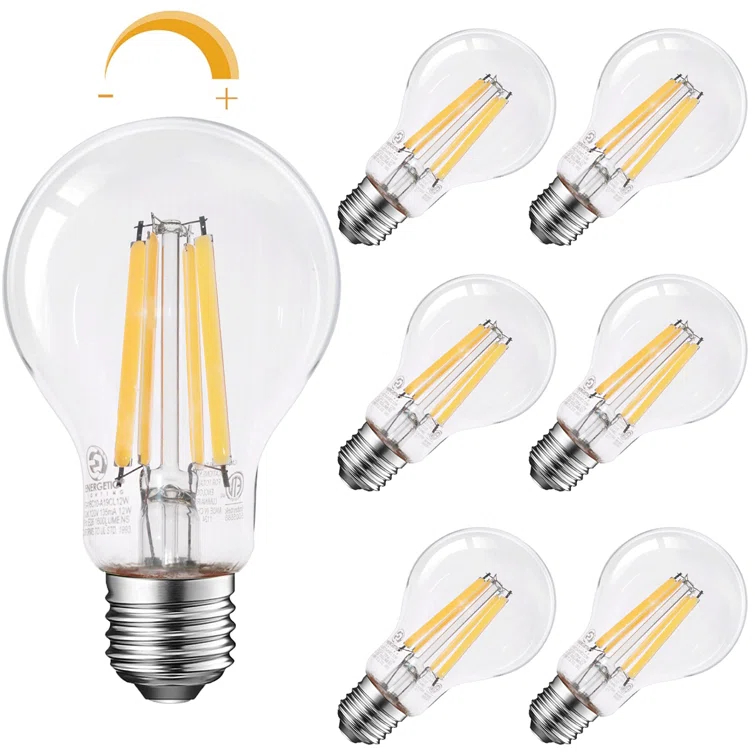 A19 LED Edison Light Bulb 12W Equivalent 100W Dimmable 1600lm 2700K Soft White