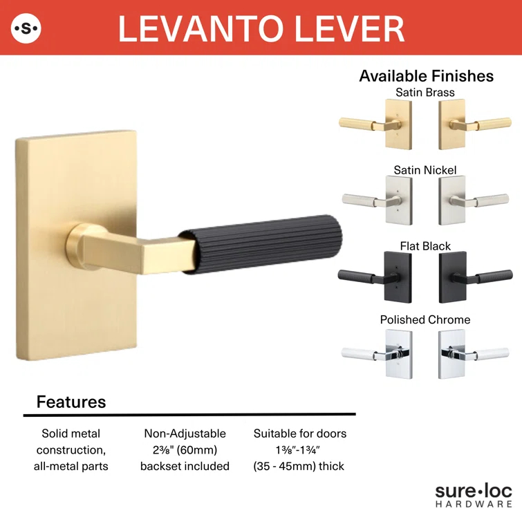 Levanto Dummy Rosette, Straight Knurled Grip