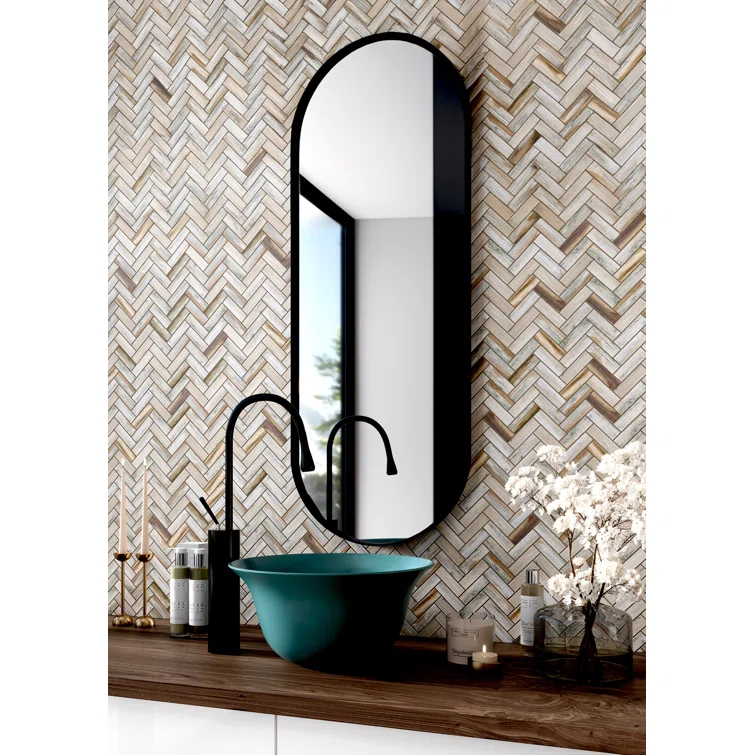 1.2" x 3.9" Glass Mosaic Wall & Floor Tile