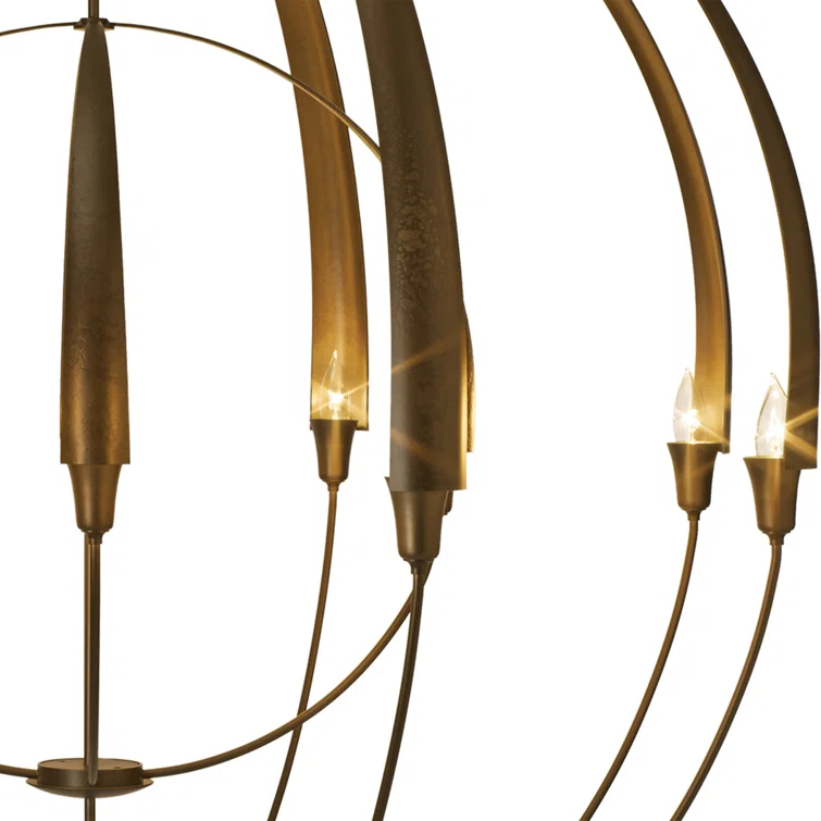 Cirque 12 - Light Steel Dimmable Globe Chandelier
