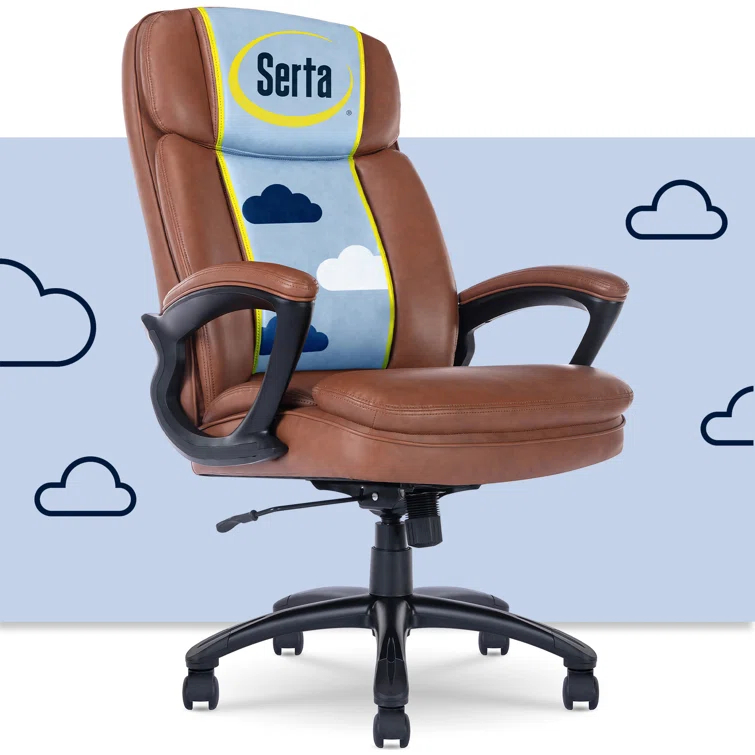 Serta Fairbanks Big and Tall High Back Executive Office and Gaming Chair with Layered Body Pillows