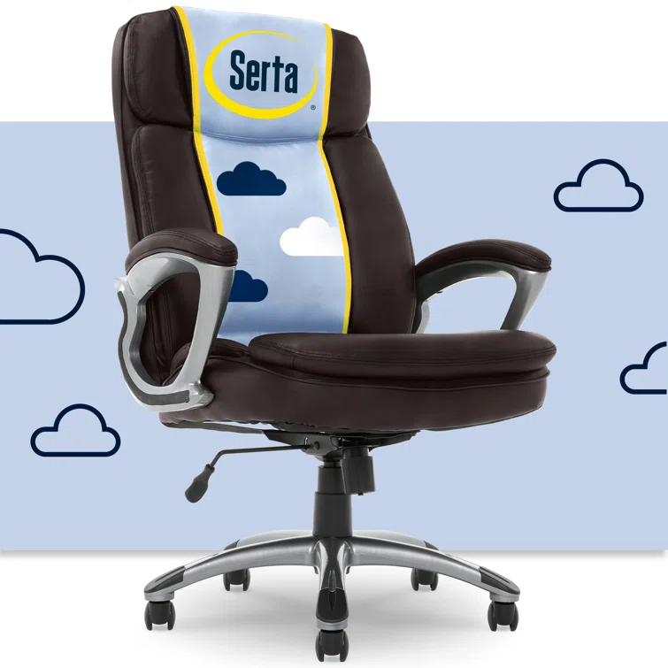 Serta Fairbanks Big and Tall High Back Executive Office and Gaming Chair with Layered Body Pillows