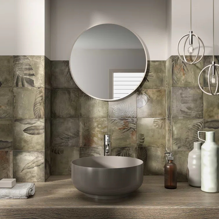 Angela Harris Tempest 7.87 In. X 7.87 In. Matte Ceramic Wall Tile (10.76 Sq. Ft. / Case)