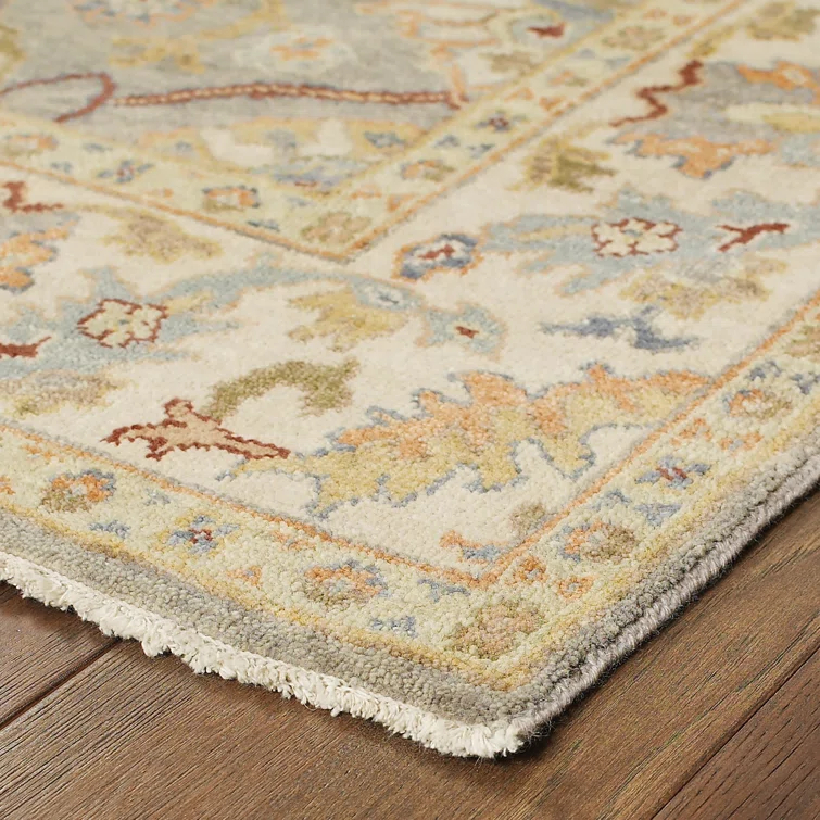 Oriental weavers Palace Area Rug 10305 Grey Petals Bulbs 6' x 9' Rectangle