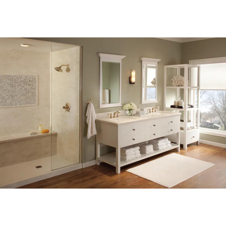 Linden Widespread Bathroom Faucet 3 Hole, 2-handle Bathroom Sink Faucet with Drain Assembly