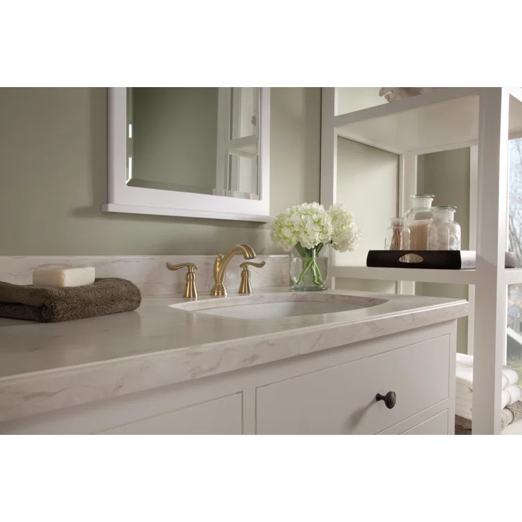 Linden Widespread Bathroom Faucet 3 Hole, 2-handle Bathroom Sink Faucet with Drain Assembly