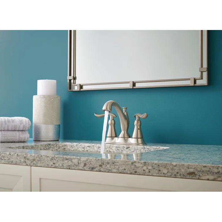 Linden Centerset Bathroom Faucet with Drain Assembly, 2-handle Bathroom Sink Faucet