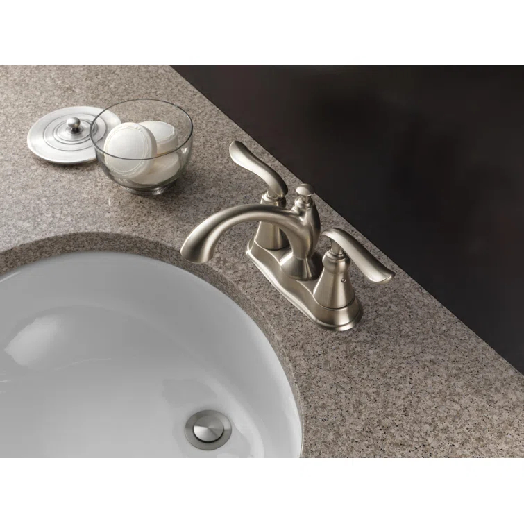 Linden Centerset Bathroom Faucet with Drain Assembly, 2-handle Bathroom Sink Faucet
