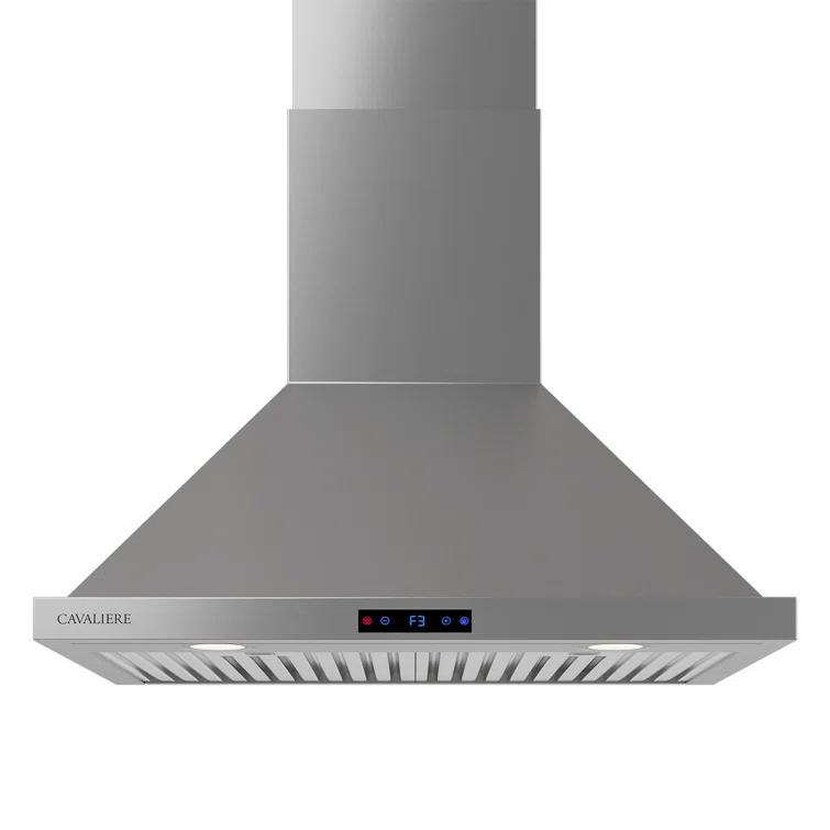 CAVALIERE 30" inch 462 CFM Convertible Digital Wall Mount Range Hood Included Charcoal Filter in Stainless Steel
