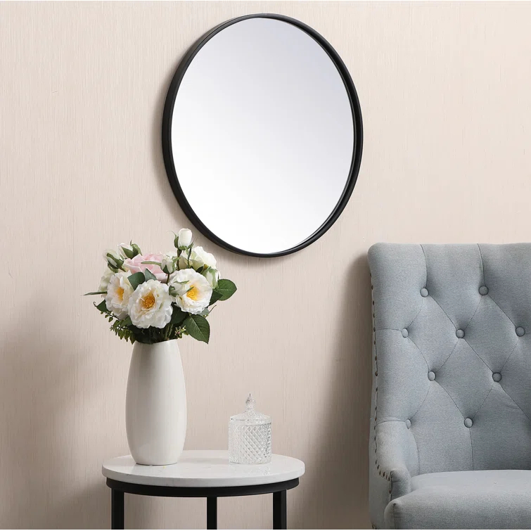 Sabine Metal Round Wall Mirror