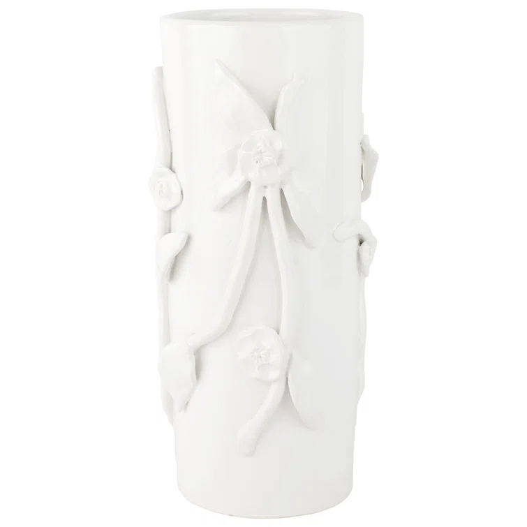 VIETRI Bougainvillea Garden White Tall Cachepot