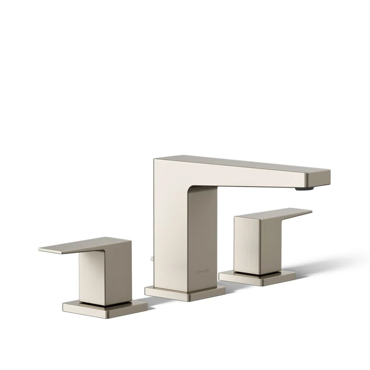 Kohler Honesty Widespread Bathroom Faucet with Pop-Up Drain Assembly, 3-Hole 2-Handle Bathroom Sink Faucet, 1.2 gpm
