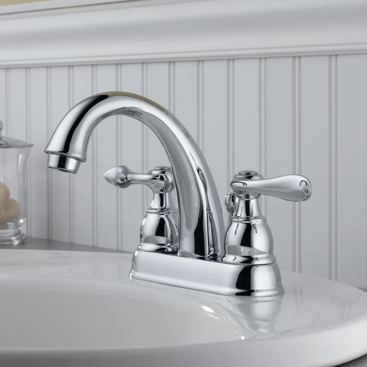 Windemere Centerset Bathroom Faucet with Drain Assembly, 2-handle Bathroom Sink Faucet
