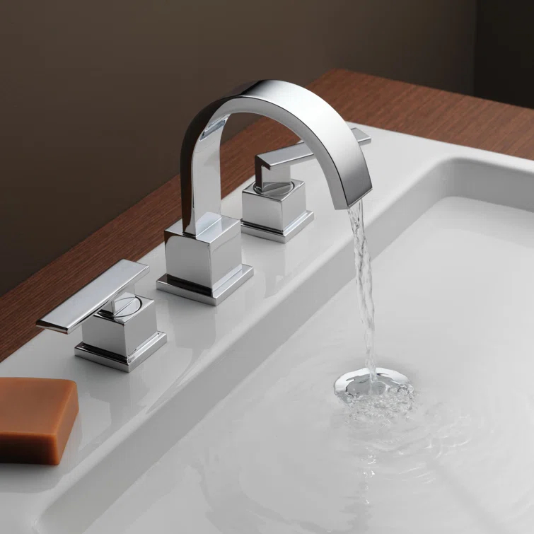 Vero Widespread Bathroom Faucet 3 Hole, 2-handle Bathroom Sink Faucet with Drain Assembly
