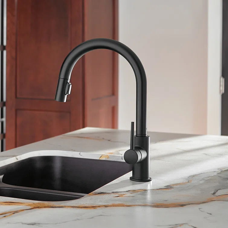 Trinsic Pull Down Sprayer Kitchen Sink Faucet, Single Handle Kitchen Faucet
