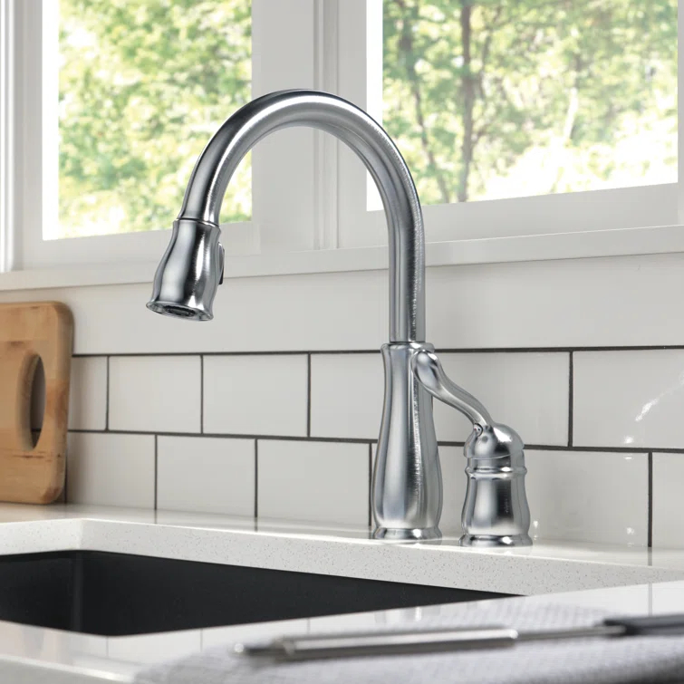 Leland Pull Down Sprayer Kitchen Sink Faucet, Single Handle Kitchen Faucet