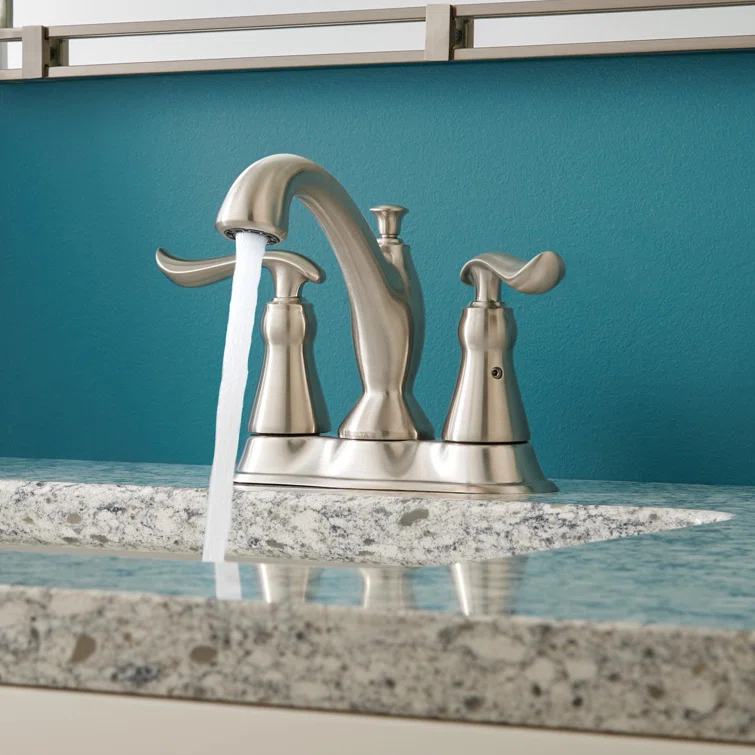 Linden Centerset Bathroom Faucet with Drain Assembly, 2-handle Bathroom Sink Faucet
