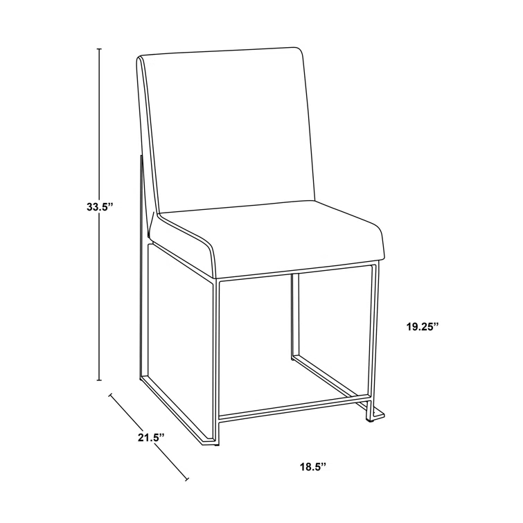 Chuyen 19.25'' H Upholstered Metal Side Chair