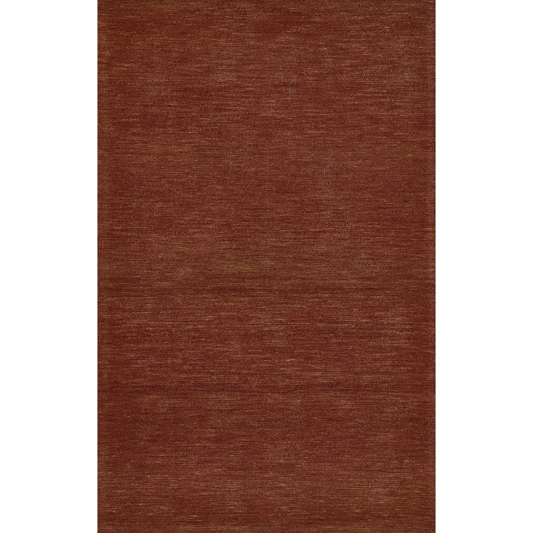 Momeni James Hand Tufted Wool Solid Color Area Rug in Red | Perigold