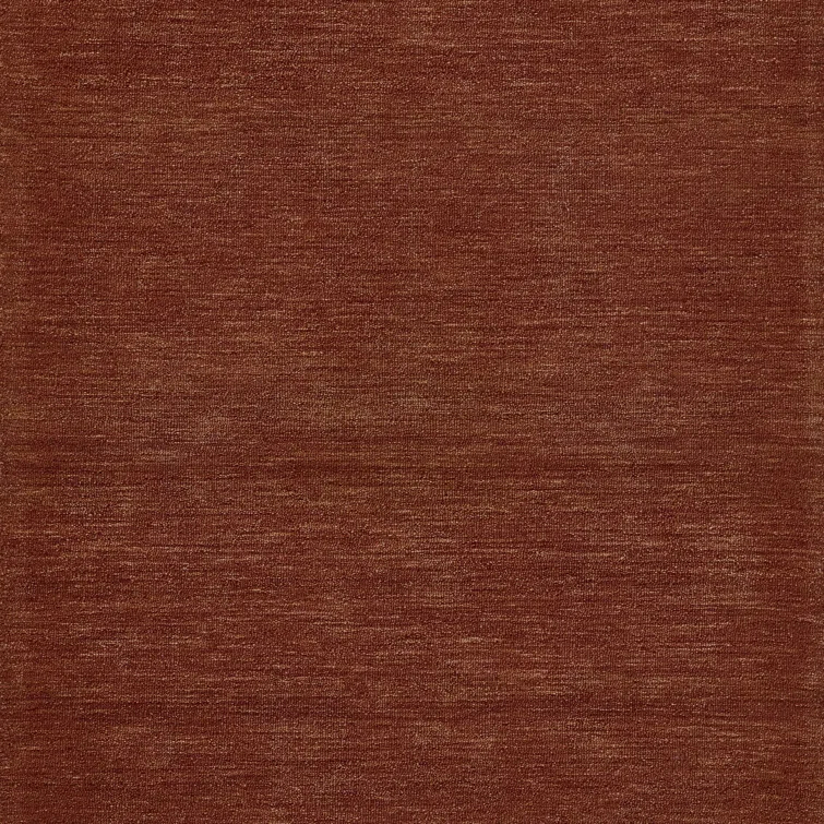 Momeni James Hand Tufted Wool Solid Color Area Rug in Red | Perigold