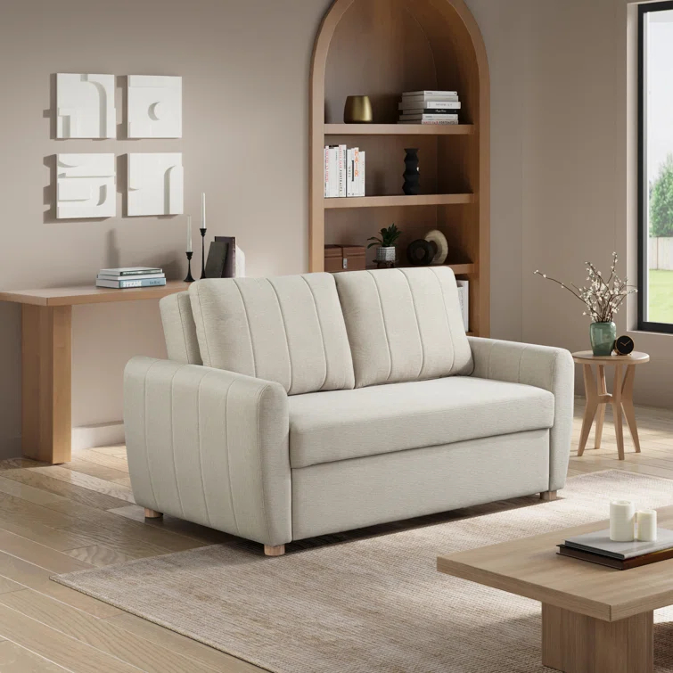 Serta Lowry 66.5" Full-Size Upholstered Convertible Sleeper Loveseat