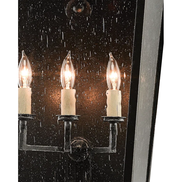 Leanne Outdoor Sconce - Black / Large